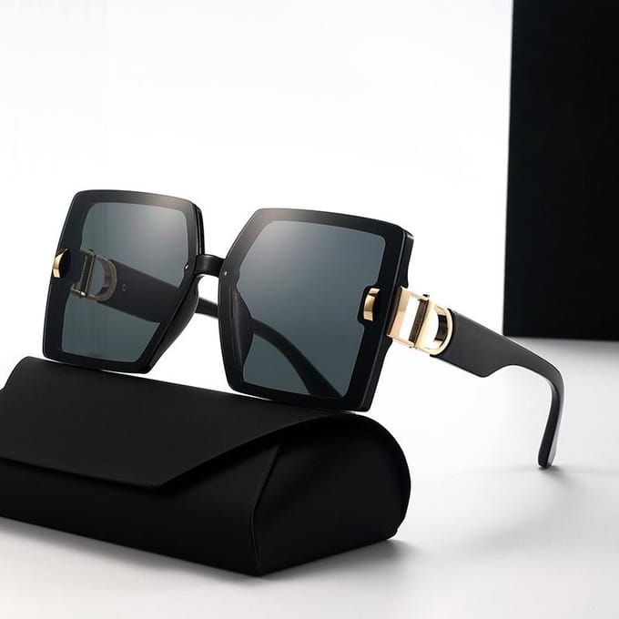 Nouvelles Lunettes de Soleil D-Mill Haut de Gamme à Monture Large pour Femmes(Ds-25022)