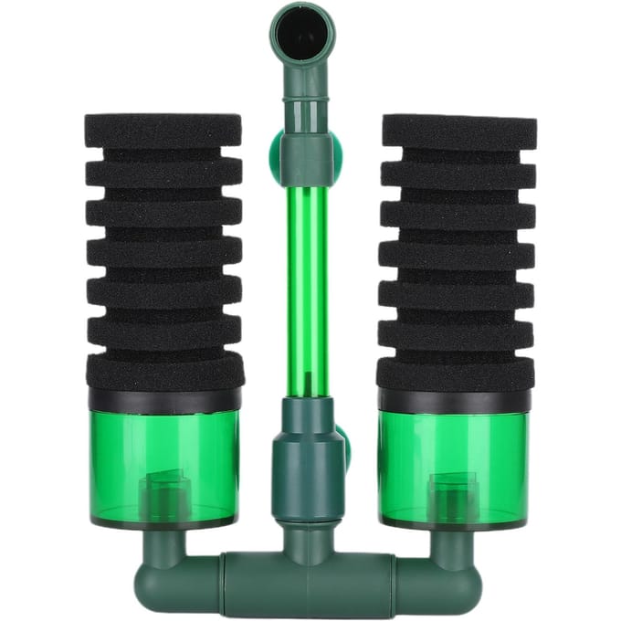 Aquarium BioChemische Dubbele Spons Reiniger Filter Vissentank Dompelbaar Schuimfilter(QS100A S met black