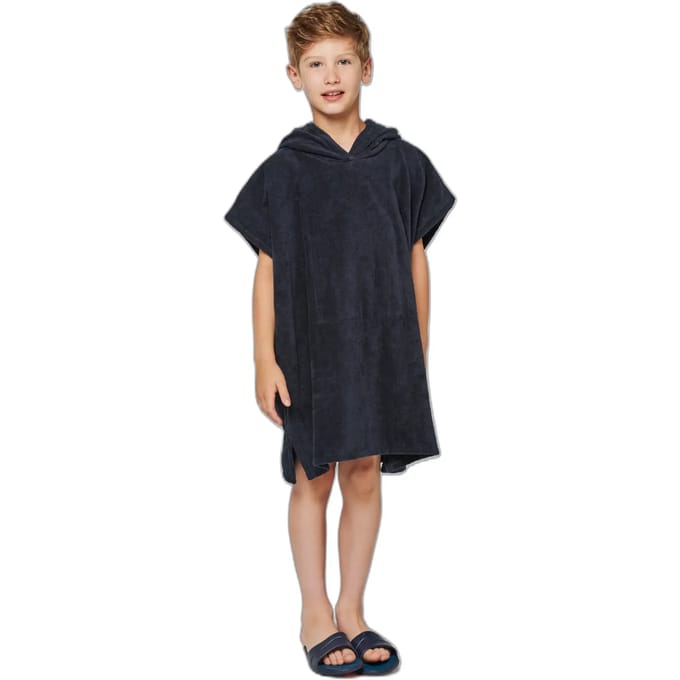 PROACT® Kinderponcho met capuchon van badstof PA582 - Navy - 10/14 years (10/14 ans)