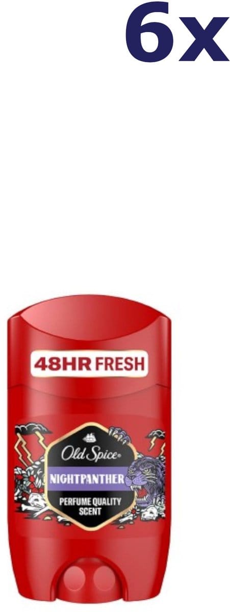 Old Spice Night Panther Stick - Voordeelverpakking 6x50ml - Deodorant