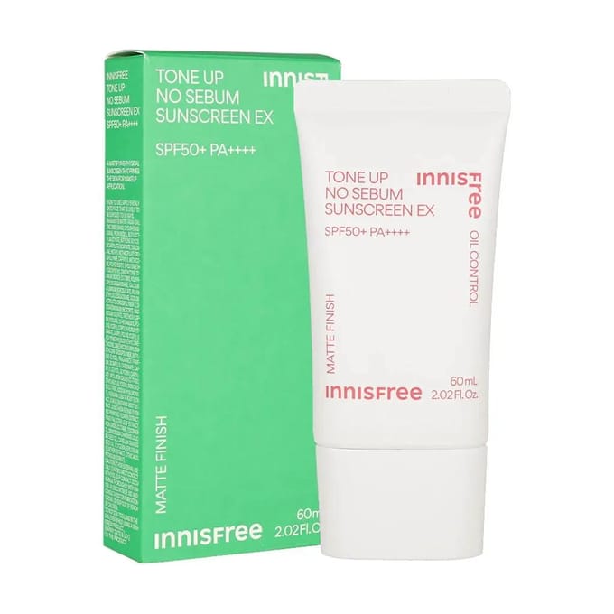 Innisfree Tone Up No Sebum Sun Screen SPF50 PA +++ 60 мл AUTHENTIC STORE white