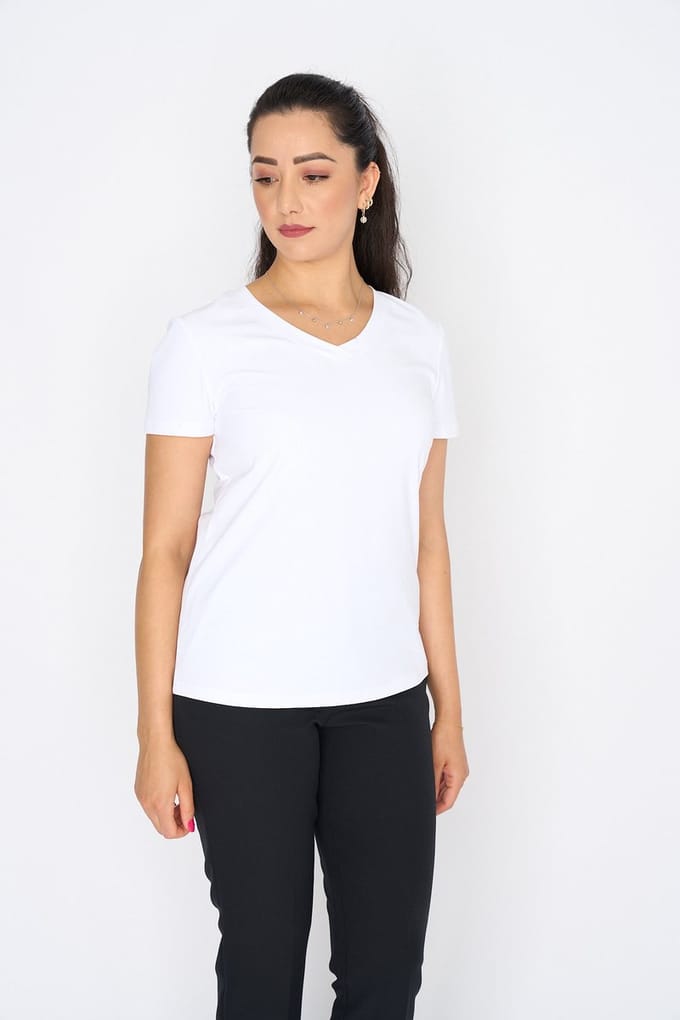 MI PIACE - Travel T-shirt Uni White 2080 - Maat : M