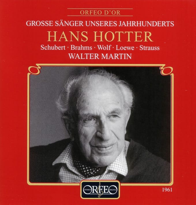 Hans Hotter & Walter Martin - Lieder Abend (CD)