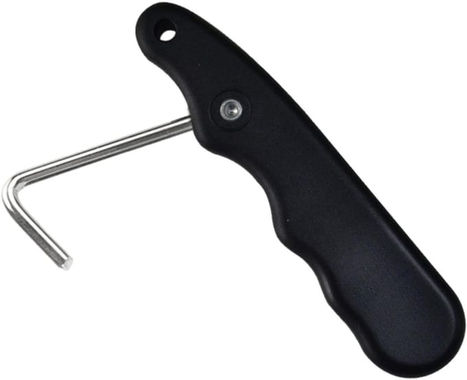 Schaatsenspanner - Veterspanner - Schaatsen Spannen - Inklapbare Handgreep - 95 cm - Zwart