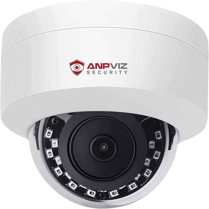 4MP PoE Dome Beveiligingscamera met Nachtzicht en Microfoon voor Binnen/Buiten