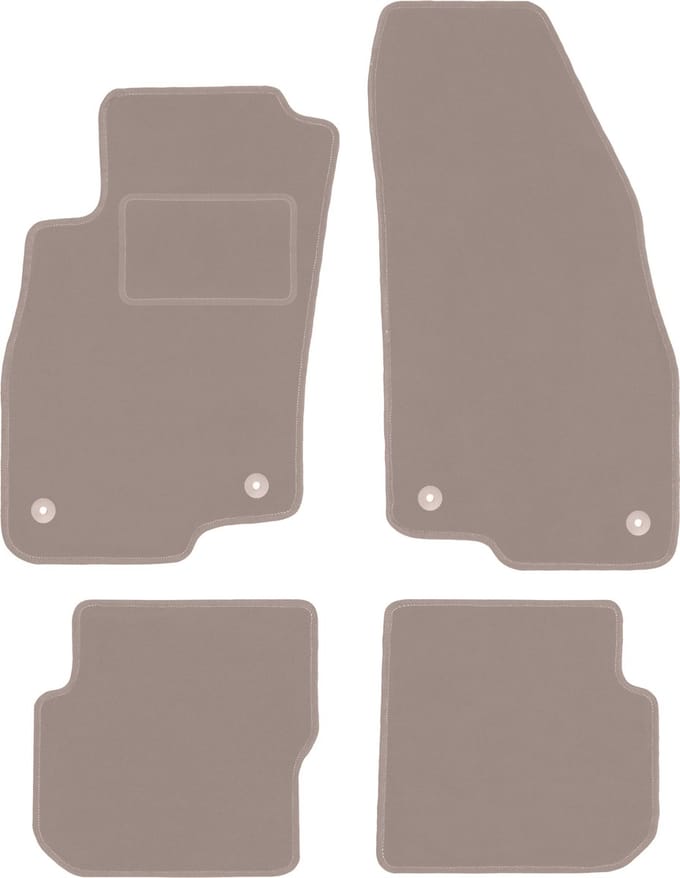 Beige velours matten voor: Alfa Romeo Mito hatchback (2008-2019)