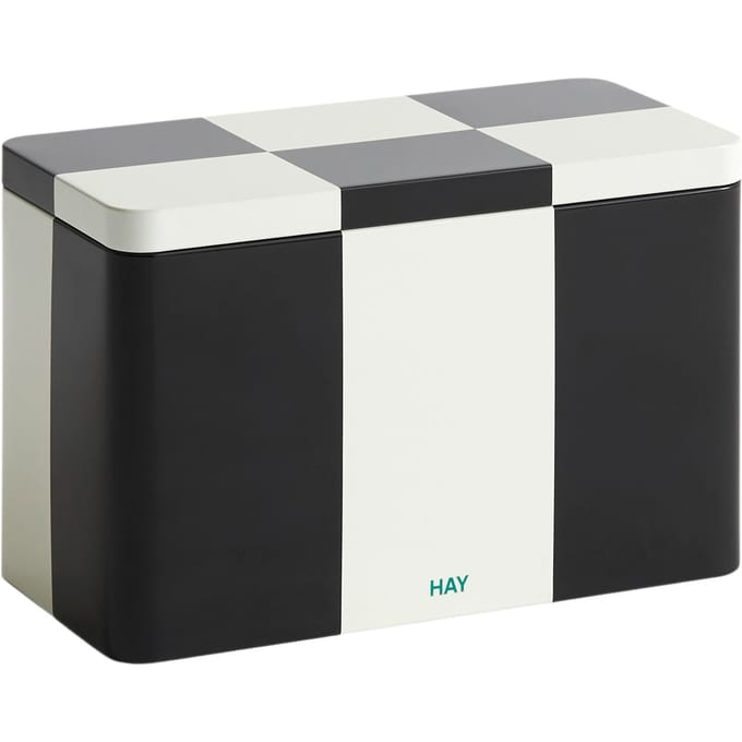 HAY Blikken Container Medium - HAYTinBlackOffWhite
