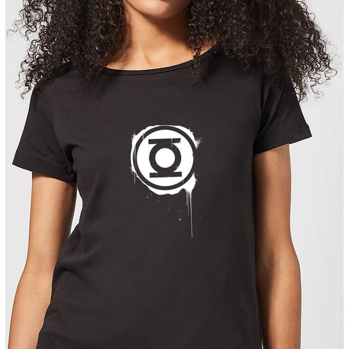 Justice League Graffiti Green Lantern Women's T-Shirt - Black - 3XL