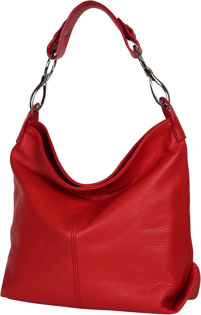 AmbraModa GL033 - handtas - echt leer - Rood
