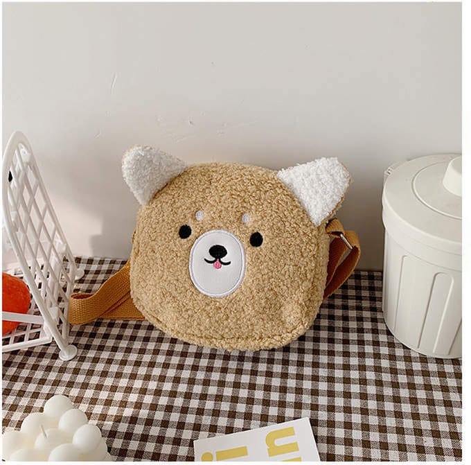 Meisjes Schoudertasje – Teddy Beer – Verstelbare Schouderriem – Polyester – 18x18x5 cm