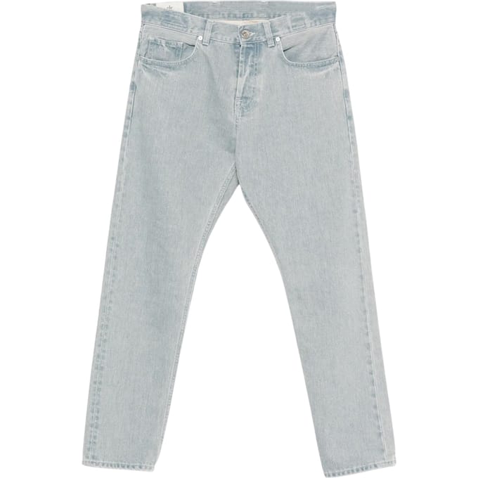 Off White Lichtgekleurde rechte jeans voor dames (Blauw/Wit)