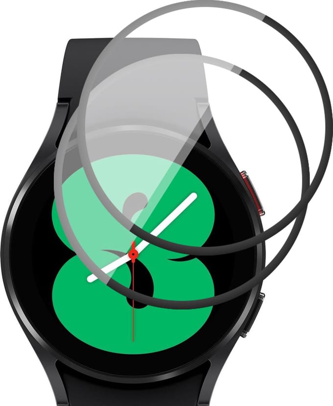 Screenprotector geschikt voor Samsung Watch 4 44 mm - PET Glasfolie Full Screen Protector - 2 Stuks