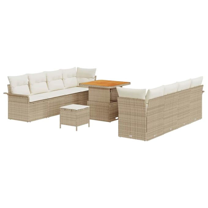 vidaXL - Tuinbank - Set - Beige - en - Crème