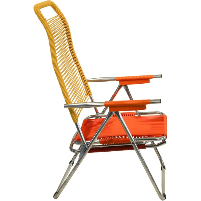 Fiam Spaghetti ligstoel - multicolor rood - aluminium