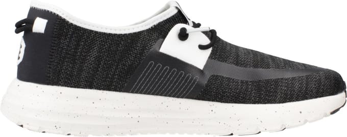 HEYDUDE - Sirocco Sport Mode Heren Sneakers Black/White - Maat 43