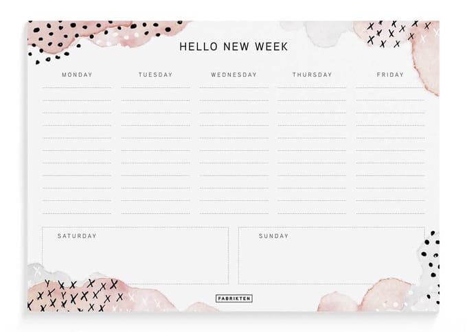 Fabrikten Weekplanner Waterverf - A5 - Compact - Engels