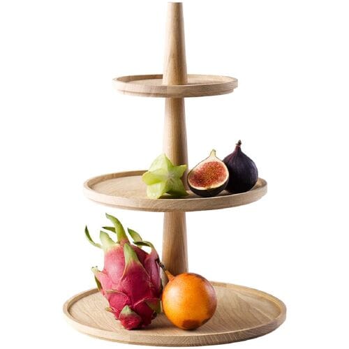 GGM Gastro Etagère - VALO - 3-stufig - Rund - Eichenholz - Höhe: 420mm