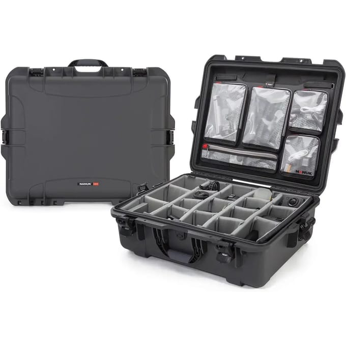 Nanuk 945 Case w/lid org./divider - Graphite - Pro Photo Kit case