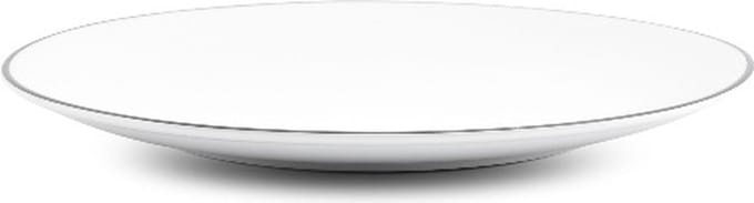 BonBistro Plat bord 24cm coupe black rim Basic White (Set van 6)