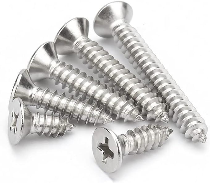 Roestvrijstalen Zelftappende Schroeven M6×16mm - 10 stuks, Phillips Truss Head