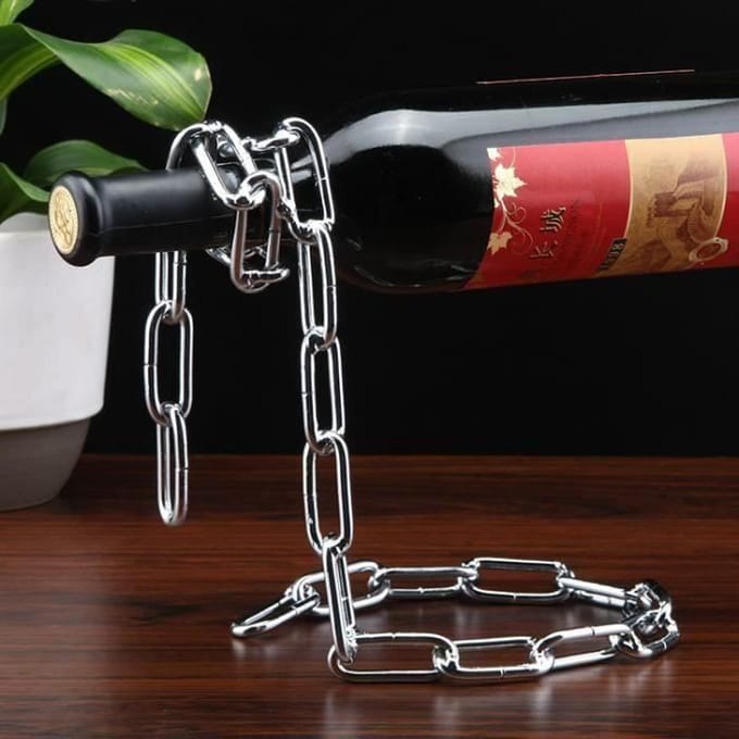 Porte-bouteille de vin rouge en forme de chaîne magique créative