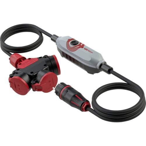 PCE 4670002 PRCD-verlengkabel PRCD-S+ Grijs, Zwart, Rood IP54