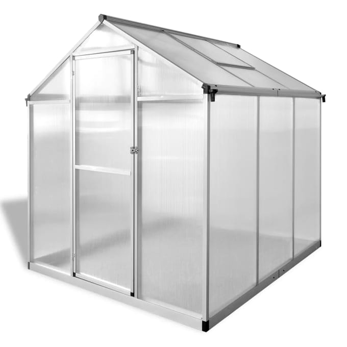vidaXL - Tuinkas - 3,46 - m² - versterkt - aluminium