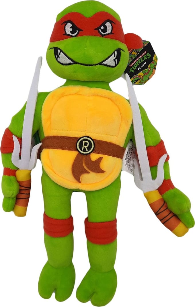 Teenage Mutant Ninja Turtles - Raphael - Pluche Knuffel - Nickelodeon - 32 cm