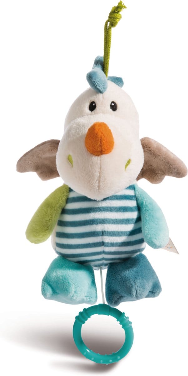 Nici Muziekdoos Draakje Junior 22 Cm Polyester Blauw