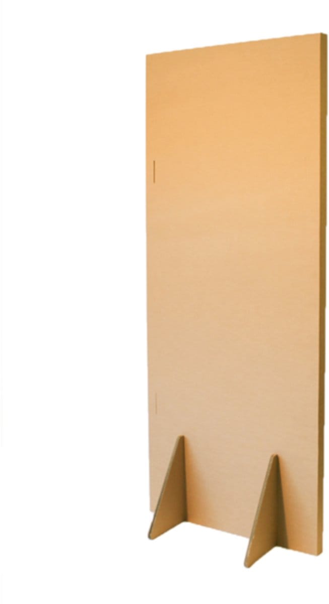 Kartonnen scheidingswand - Gemonteerd - 190 cm hoog - Kartent
