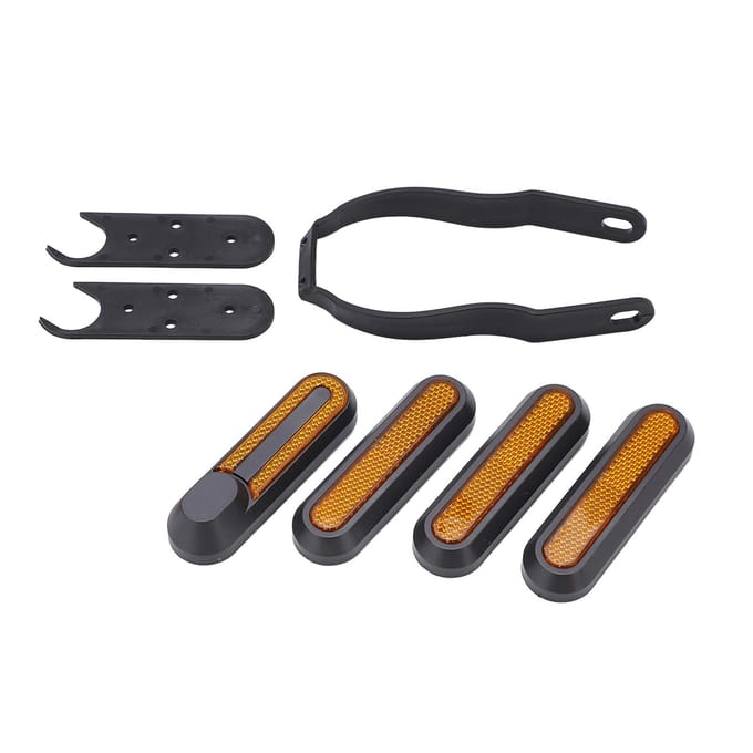 Scooter Wieldop Set Reflecterende Stickers Decoratieve Voor- en Achterwielnaven Deksel voor Xiaomi black