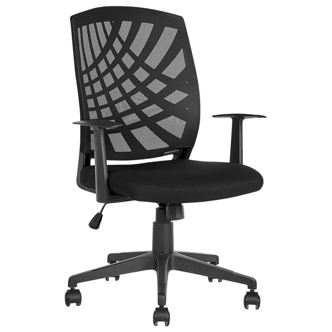 BONNY - Bureaustoel - Zwart - Polyester