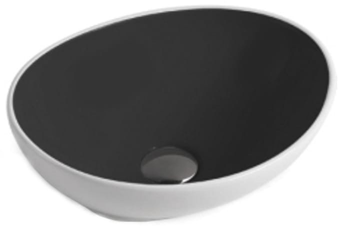 Mexen Elza opbouw wasbak 40 x 33 cm, wit/zwart - 21014077