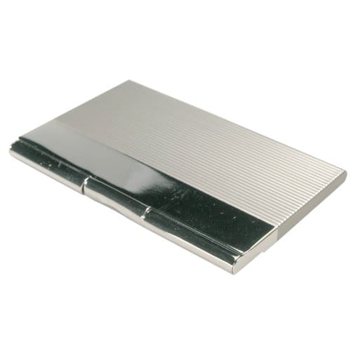Visitenkartenhalter aus Metall/Chrom