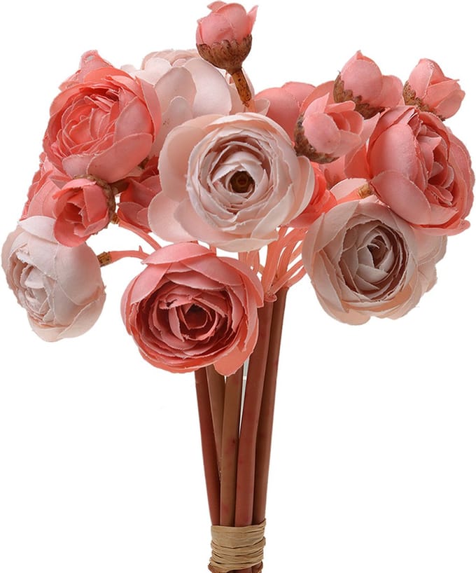 Clayre & Eef Kunstbloem 27 cm Rood Zwart Kunststof