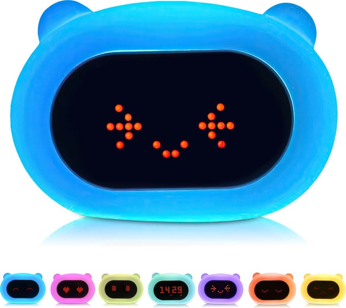 Kadoing Beer Kinderwekker - Slaaptrainer Kinderen - Digitale Wekker en Wake Up Light