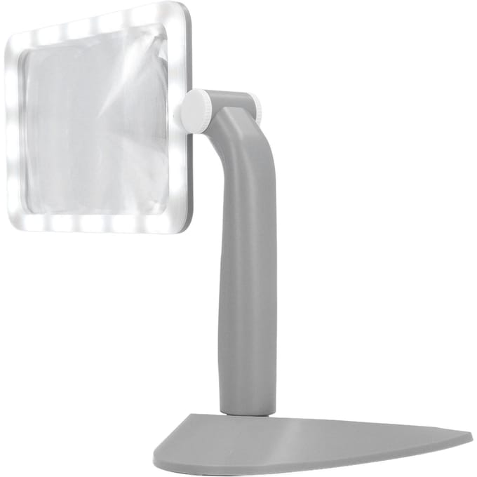 Vergrootglas met 48 LED Koud Warm Licht 2.5X 3 Modi 180 Graden Rotatie Rechthoekig Verlicht Lezen