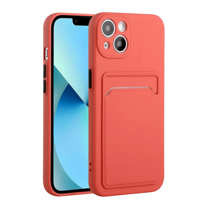 CaseBody iPhone 13 Telefoonhoesje met Kaarthouder Rood