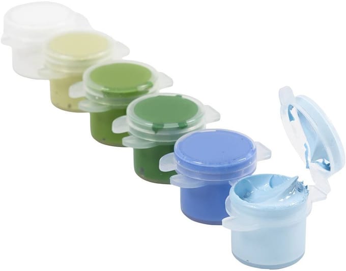 Creativ Company Plus Color Acrylic Paint Blue and Green Harmony - 6x5ml.
