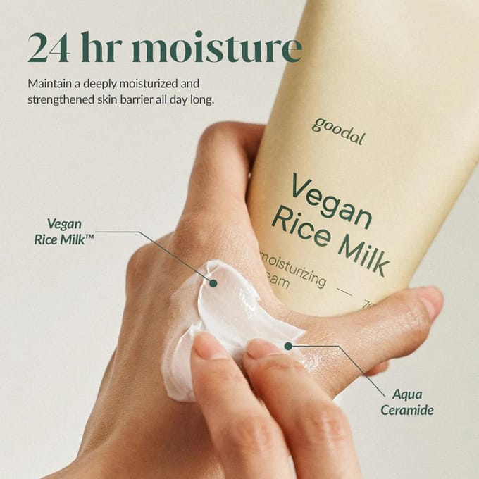 Goodal - Vegan Rice Milk Moisturizing Cream - Gezichtscrème
