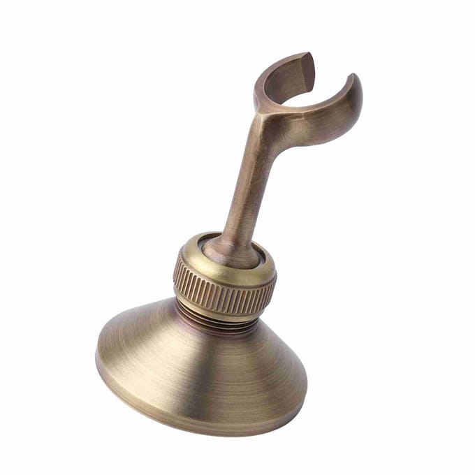 Verstelbare Messing Galvaniseren Douchekop Houder Beugel Basis voor Huis Badkamer Accessoire beige