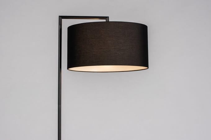 Lumidora Vloerlamp 31081 - BRED - E27 - Zwart - Metaal