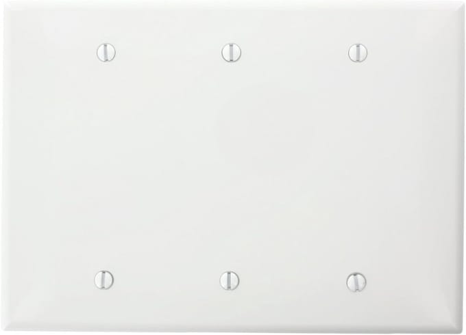 Wandplaat 3-Gang Blanco Half Grootte Stootvast Thermoplastisch Wit