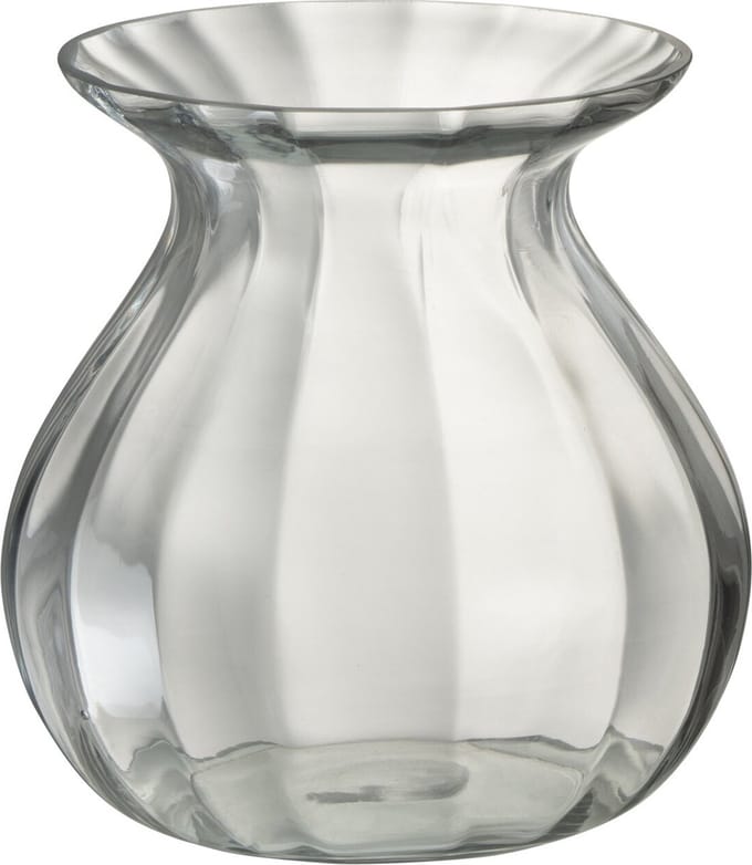 J-Line vaas Amo - glas - transparant - large - Ø 18 cm