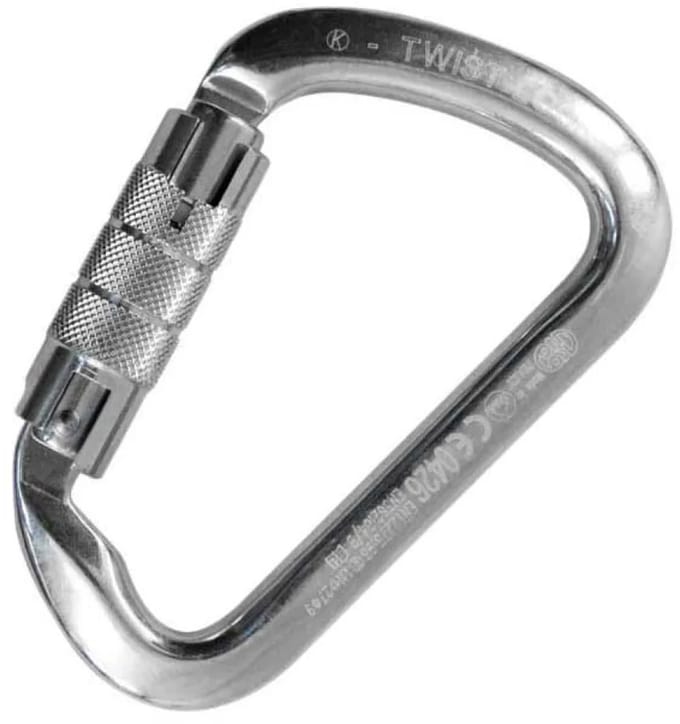 Kong Italy Grote Karabijnhaak Met Draaisluiting Zilver