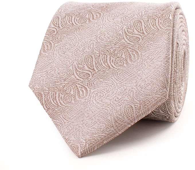 TRESANTI | GIANVITO | Silk tie with faded paisleys | Beige
