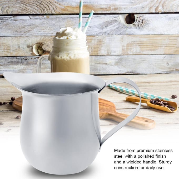 Melkopschuimkannetje Roestvrij Staal Opschuimkannetje Kan voor Koffieroom Espresso(60ml) 60ml white