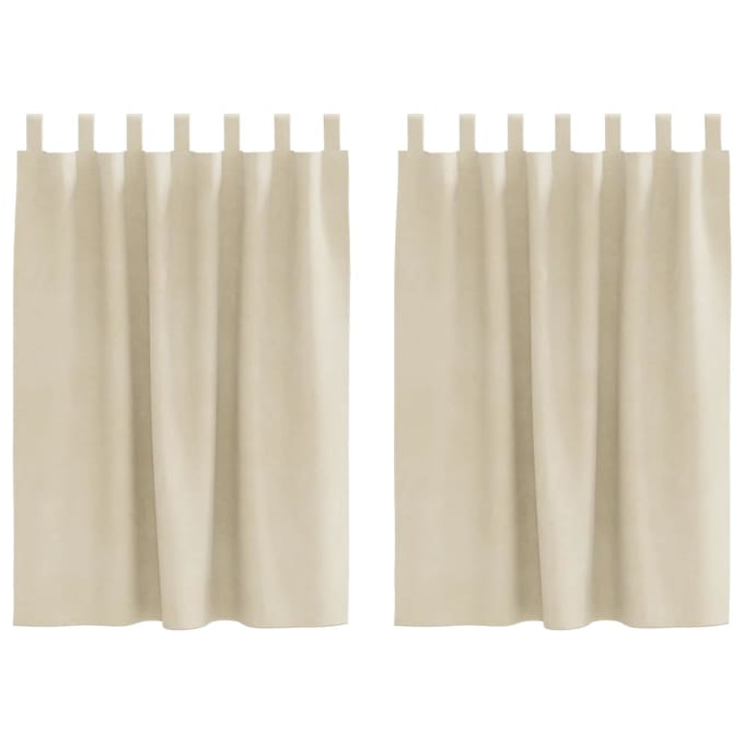 vidaXL - Gordijnen - 2 - st - Crèmekleurig - 140 - x - 140 - cm - fluweel