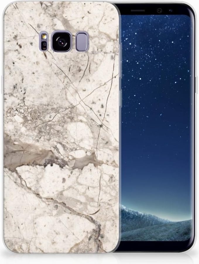 Samsung Galaxy S8 Plus TPU Siliconen Hoesje Marmer Beige