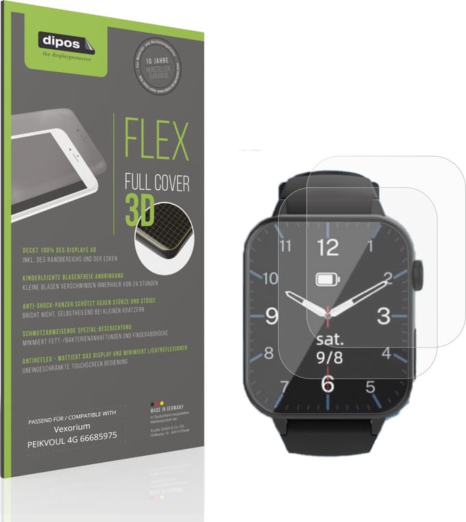 dipos FLEX – 2x Matte Screenprotector geschikt voor Vexorium PEIKVOUL 4G 66685975 | Volledige Schermbescherming | Case-Friendly